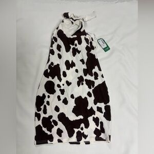 Simons Black & White Cow Print Halter Dress for Girls